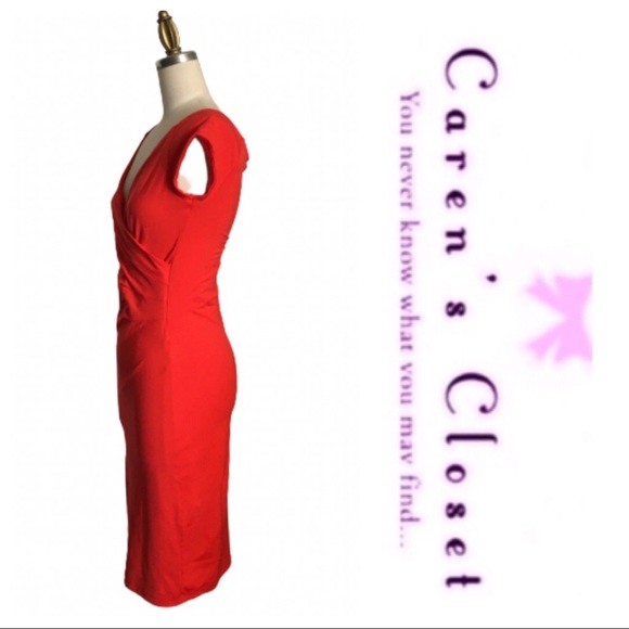 Kookai Lipstick Red Double Stretch Jersey Body-con Mini Dress - Picture 2 of 8